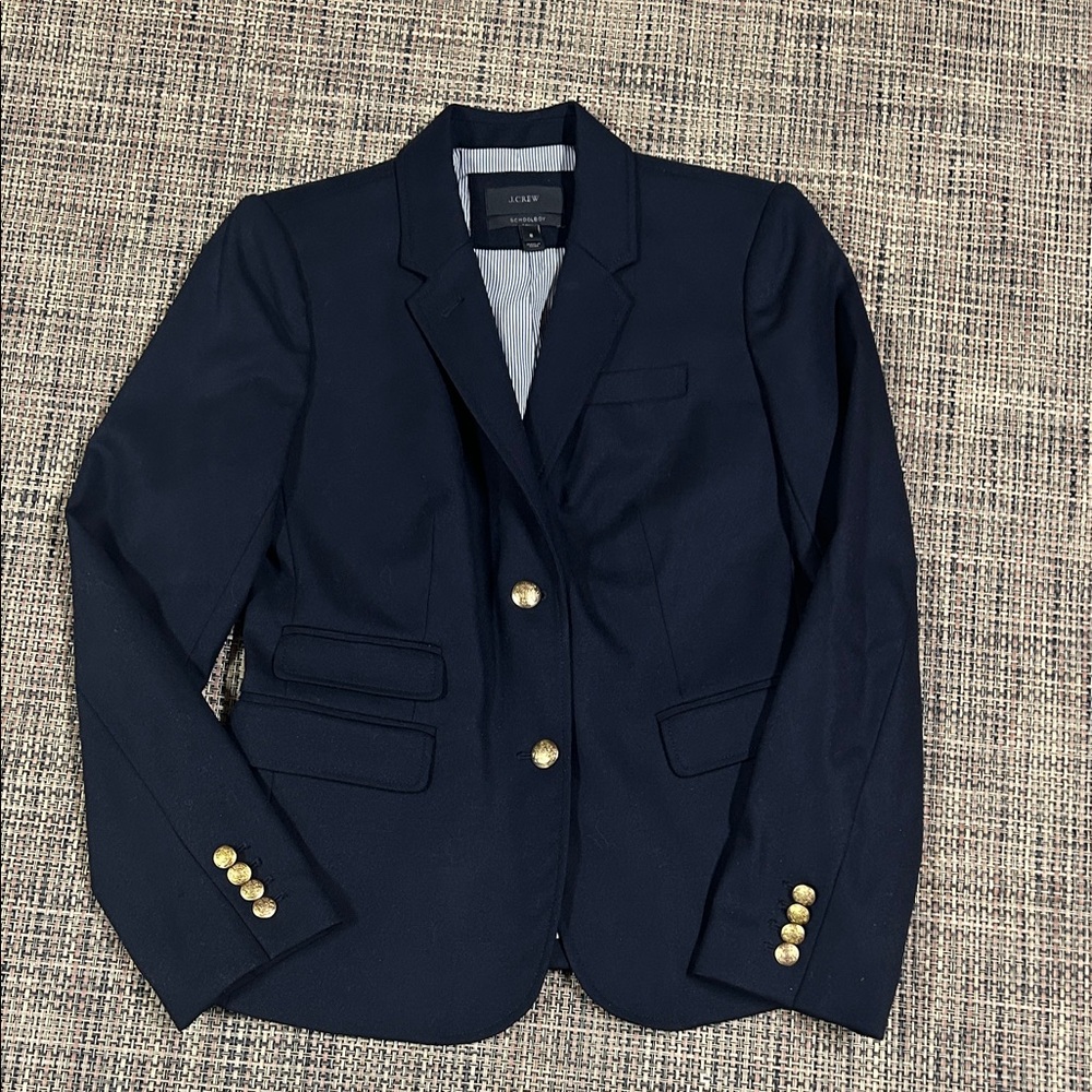 J. Crew Navy Blazer with Gold Buttons